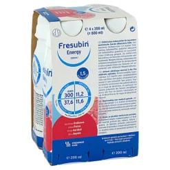 Fresubin Energy Drink Erdbeere Trinkflasche, 4X200 ml
