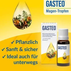 GASTEO Tropfen bei Magen-Darm-Beschwerden, 50 ml