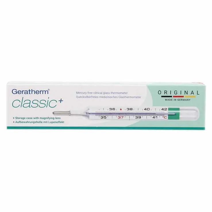 Geratherm Fieberthermometer classic XL queck.frei mit Lupe, 1 St