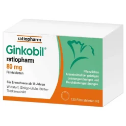 Ginkobil ratiopharm 80mg mit Ginkgo biloba, 120 St