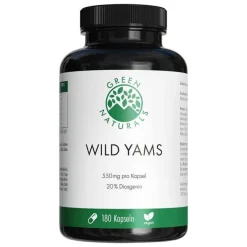 Green Naturals Wild Yam hochdosiert vegan Kapseln, 180 St