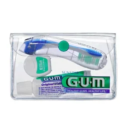 GUM Travel Kit Zahnbürste + Zahnseide + Zahnpasta, 1 St