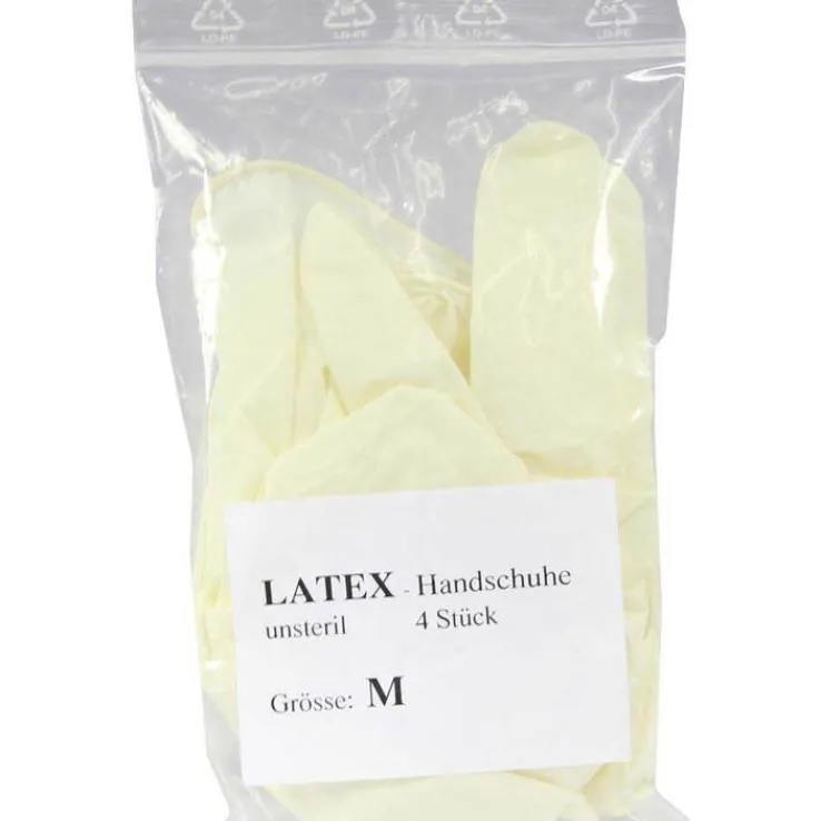 Handschuhe Einmal Latex unsteril mittel, 4 St