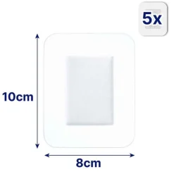 Hansaplast AQUA PROTECT XXL Wundverband steril 8x10 cm, 5 St