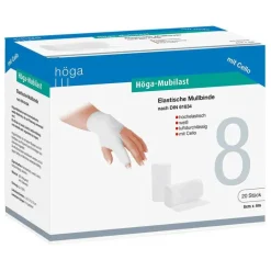 Höga Mubilast Fixierbinde 8cmx4m mit Cellophan, 1 St