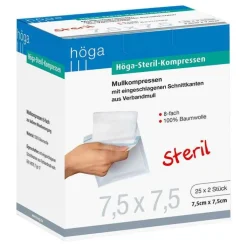 Höga Steril Kompressen 7,5x7,5cm 8fach, 25X2 St