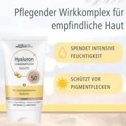 Hyaluron Sonnenpflege Gesicht LSF 50+ getönt, 50 ml