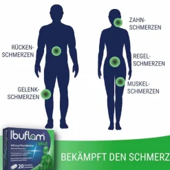 Ibuflam® akut: 400 mg Ibuprofen Schmerztabletten, 20 St