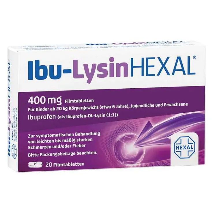 Ibu-Lysin Hexal 400 mg Filmtabletten, 20 St