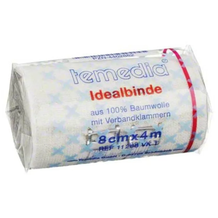 Idealbinde 8cm mit Klammer, 1 St