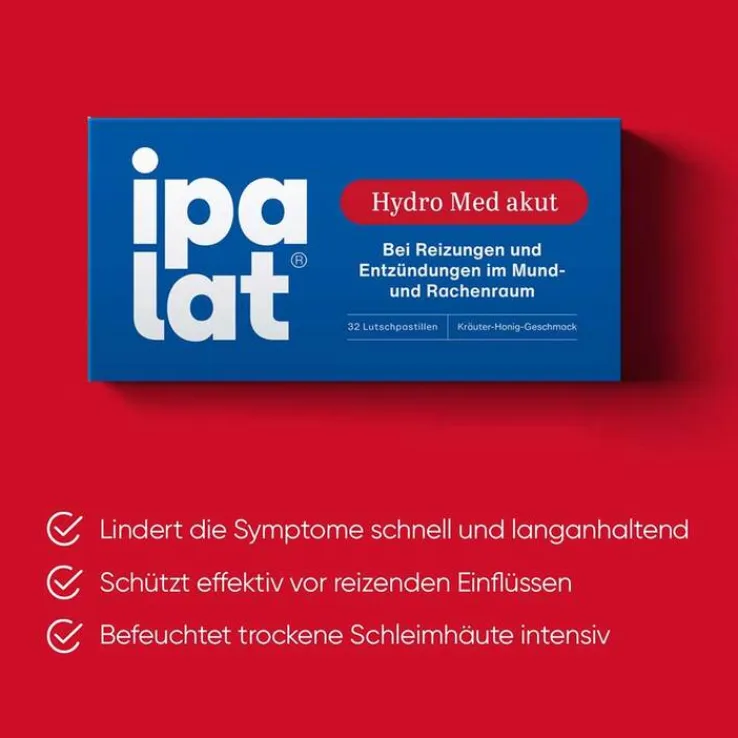 Ipalat Hydro Med akut Lutschpastillen, 32 St