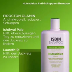 ISDIN Nutradeica Shampoo gegen Schuppen und fettiges Haar, 200 ml
