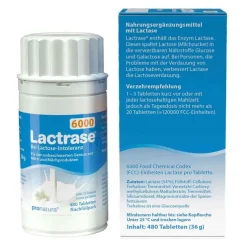 Lactrase 6.000 FCC Tabletten Klickspender Nachfüllpackung, 480 St