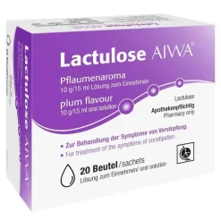 Lactulose AIWA Pflaumenaroma 10 g/15 ml Lösung zum Einnehmen, 20X15 ml