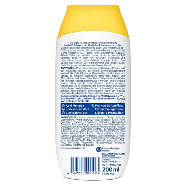 Ladival allergische Kinderhaut Gel LSF 50 + , 200 ml