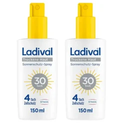 Ladival trockene Haut Sonnenschutz-Spray LSF 30 , 2x150 ml