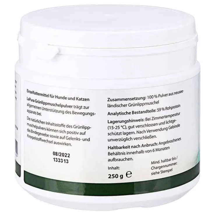 Lapura Grünlippmuschelpulver für Hunde und Katzen, 250 g