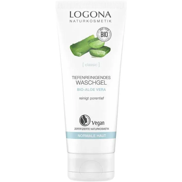 Logona Classic tiefenreinigendes Waschgel Bio-Aloe Vera, 100 ml