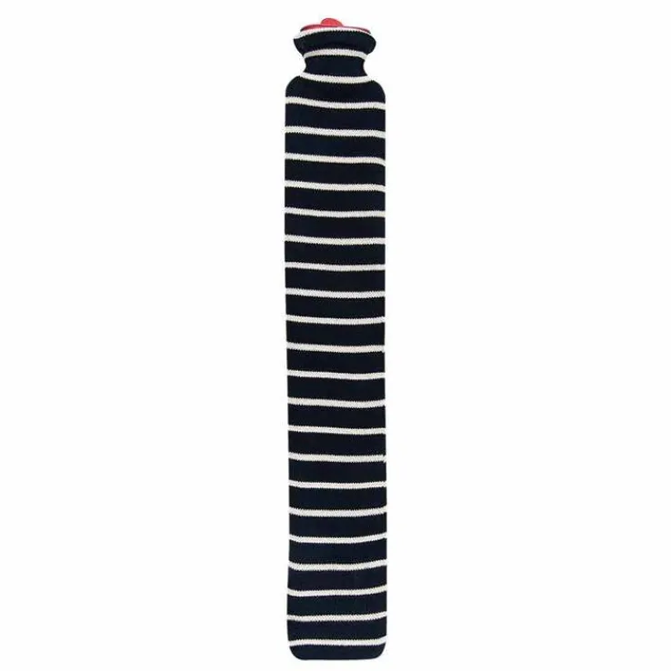 Longi lange Gummi-Wärmflasche 2 l Strickbez.marine, 1 St