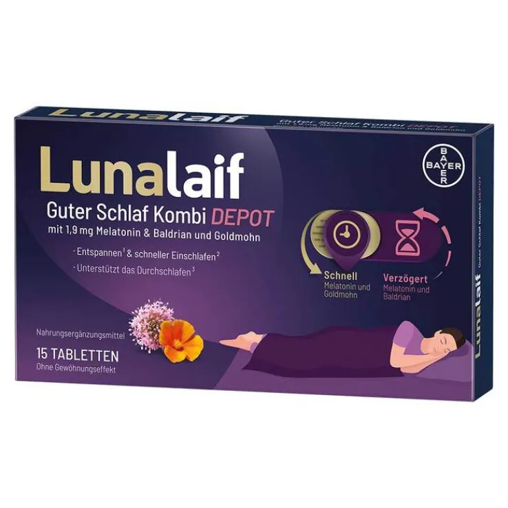 Lunalaif Guter Schlaf Kombi Depot Tabletten, 15 St