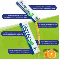 Magnesium 400 direkt Orange Portionssticks, 100X2.1 g