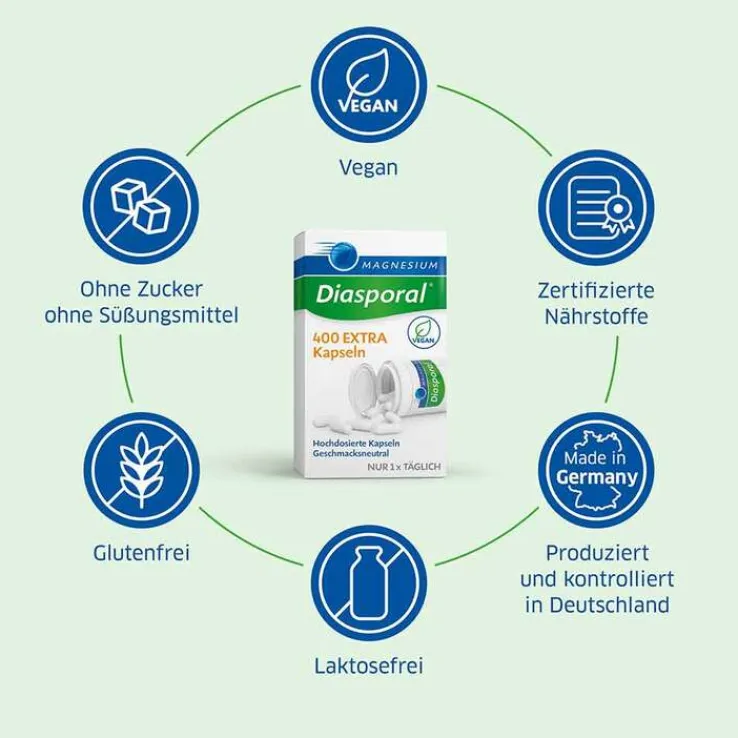 Magnesium Diasporal 400 Extra Kapseln, 50 St