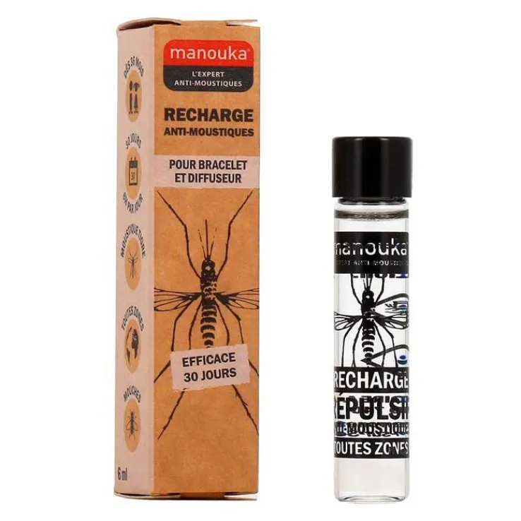 Manouka Nachfüllung für Mückenabwehr, 6 ml