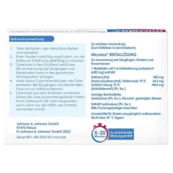 Microlax Rektallösung Klistiere mit kurzem Tubenhals, 4 St