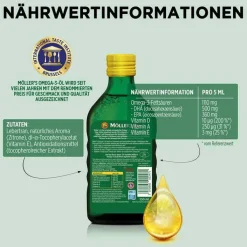 Möller`s Omega-3 Zitronengeschmack Öl, 250 ml