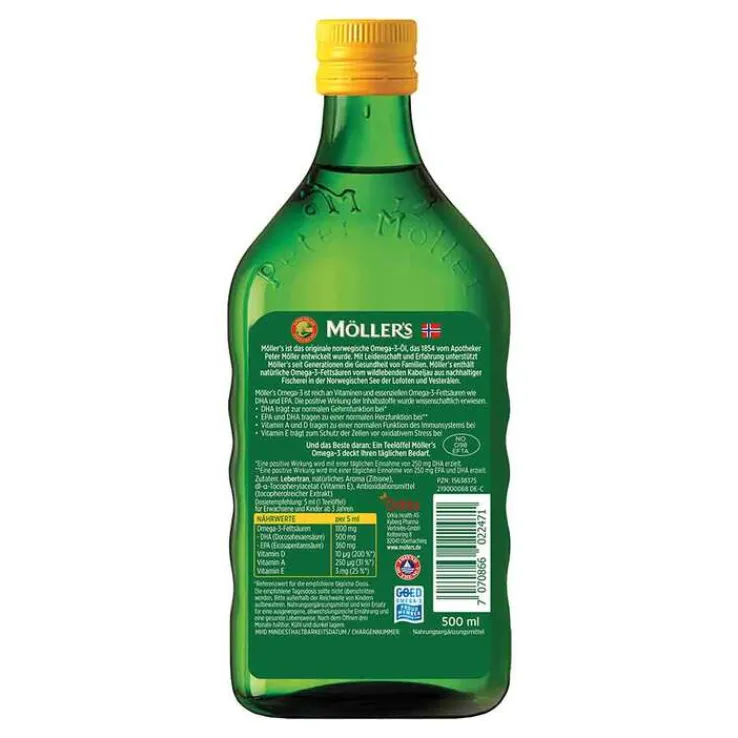 Möller`s Omega-3 Zitronengeschmack Öl, 500 ml