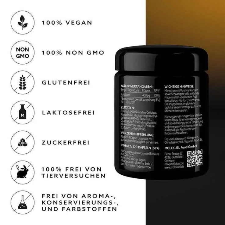 Molekuel Premium Folsäurekomplex, 120 St