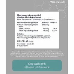 Moleqlar Caakg Calcium-Alphaketoglutarate Kapseln, 60 St