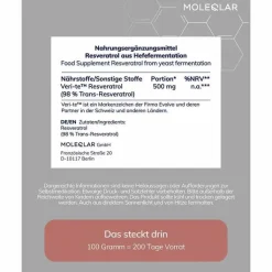 Moleqlar Resveratrol Trans-Resveratrol Pulver, 100 g