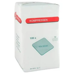 Mullkompressen 10x10cm 12-fa, 100 St