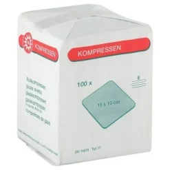 Mullkompressen 10x10cm 8-fac, 100 St