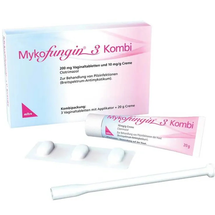 Mykofungin 3 Kombi 200 mg Vaginaltabletten + 10 mg / g Creme, 1 P