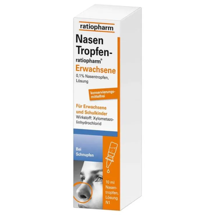 Nasentropfen ratiopharm Erwachsene, 10 ml