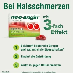 neo-angin Halstabletten Kirsche zuckerfrei, 24 St