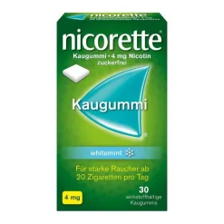 nicorette Kaugummi whitemint, 4 mg Nikotin, 30 St