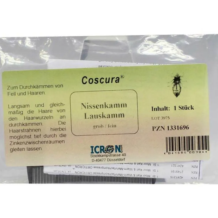 Nissenkamm Lauskamm Coscura grob / fein Kunststoff, 1 St