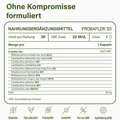 Nupure probaflor Mikrobiotika magensaftresistent Kapseln, 30 St