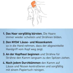 NYDA® Läuse- und Nissenkamm aus Metall, 1 St