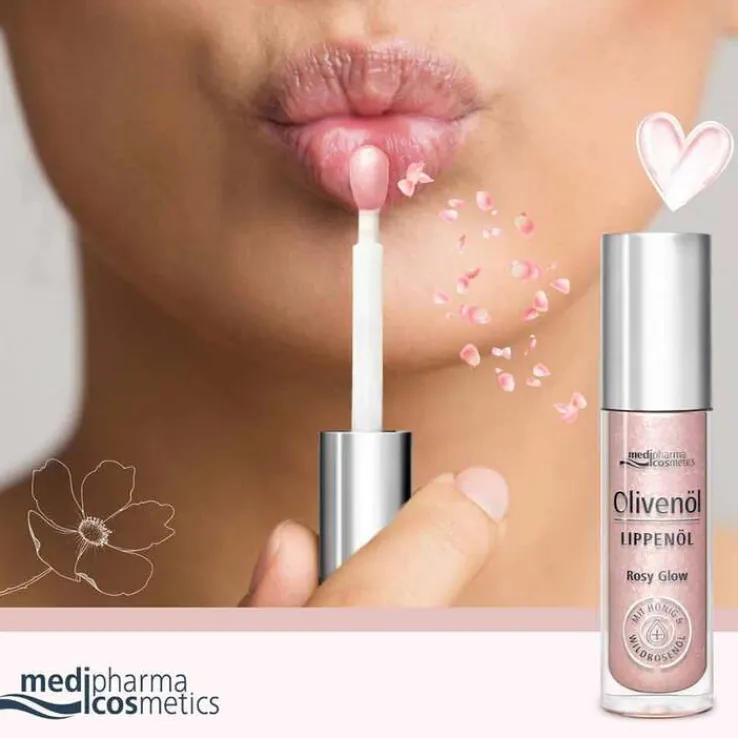 Olivenöl Lippenöl rosy glow, 4 ml