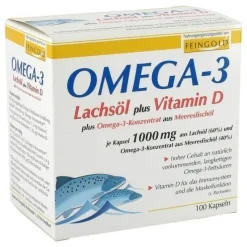 Omega 3 Lachsöl plus Vitamin D Kapseln, 100 St