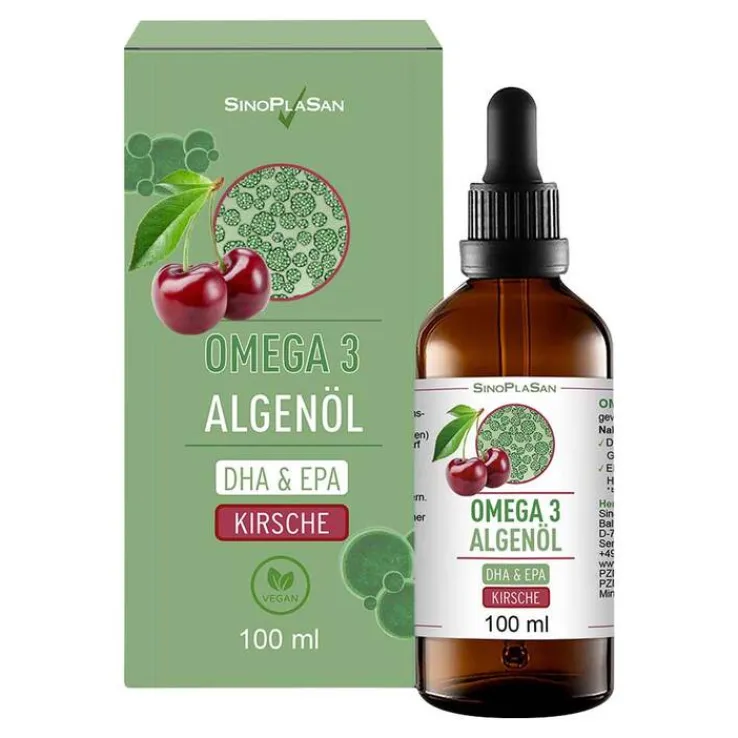 Omega-3 Algenöl DHA + EPA Kirsche Tropf.zum Einnehmen, 100 ml