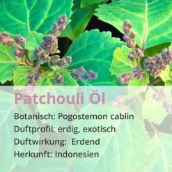 Patchouli Öl naturrein ätherisch, 10 ml
