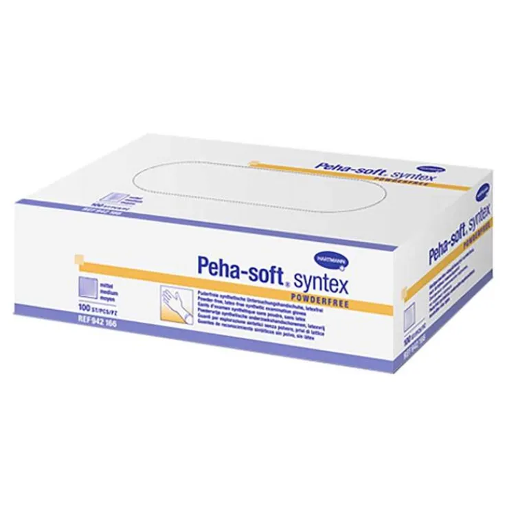 Peha Soft Syntex Untersuchungshandschuhe unsteril puderfrei L, 100 St