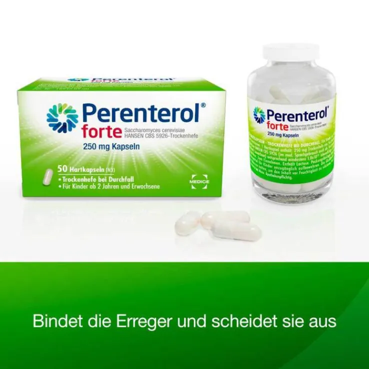 Perenterol® forte 250 mg bei akutem Durchfall & zur Vorbeugung, 50 St