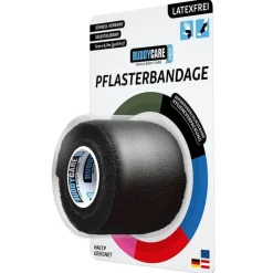 Pflasterbandage latexfrei Buddycare Med schwarz, 1 St