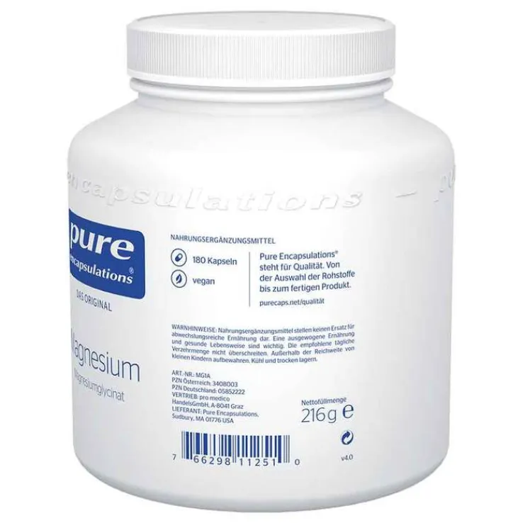 Pure Encapsulations Magnesium Magnesiumglycinat Kapseln, 180 St